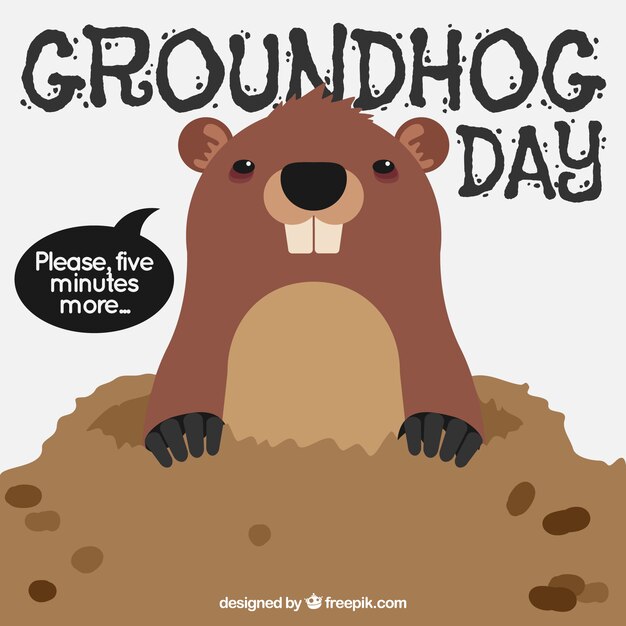 Fondo de marmota en la madriguera para el día de la marmota