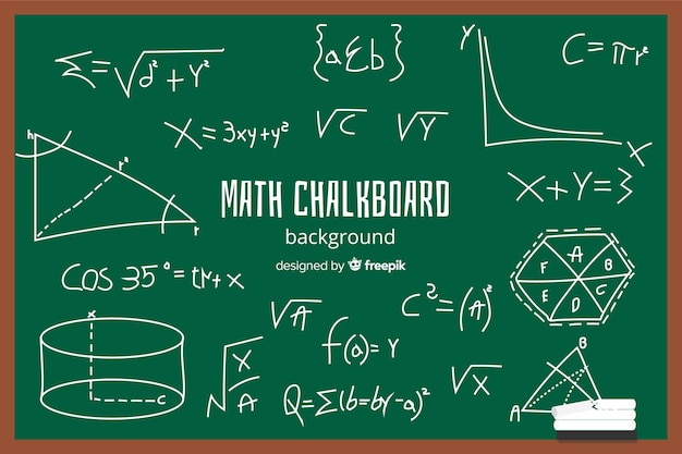 Fondo de matemática en pizarra