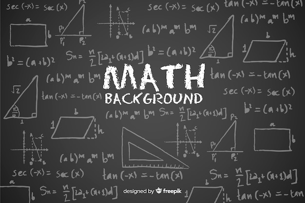 Vector gratuito fondo de matemática en pizarra