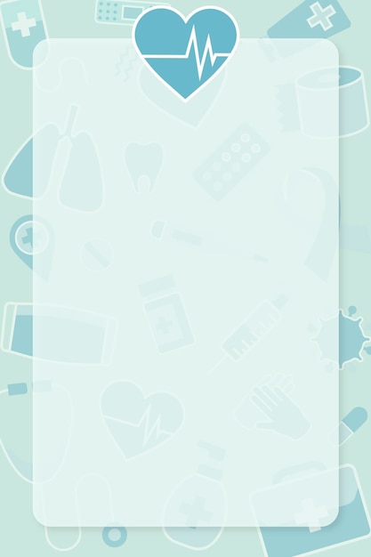 Fondo médico limpio con vector de marco