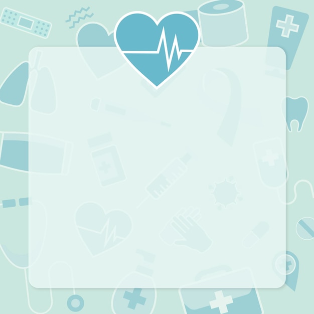Fondo médico limpio con vector de marco