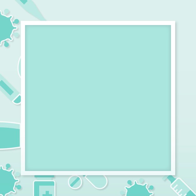 Fondo médico limpio con vector de marco