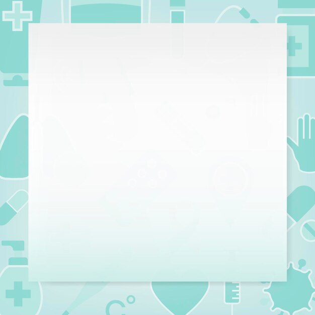 Fondo médico limpio con vector de marco