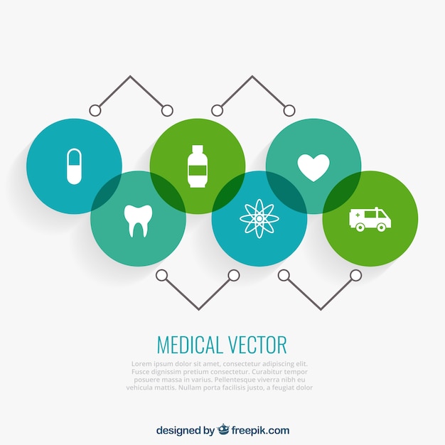 Vector gratuito fondo médico