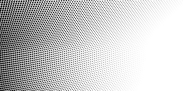 Fondo de medio tono abstracto forma de puntos blancos y negros