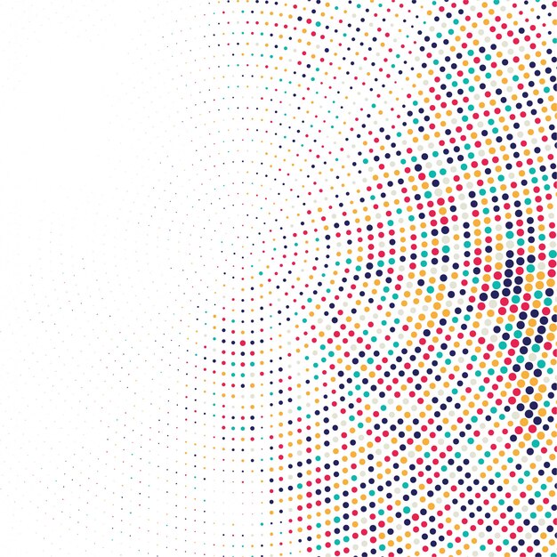 Fondo de medio tono circular de colores abstractos