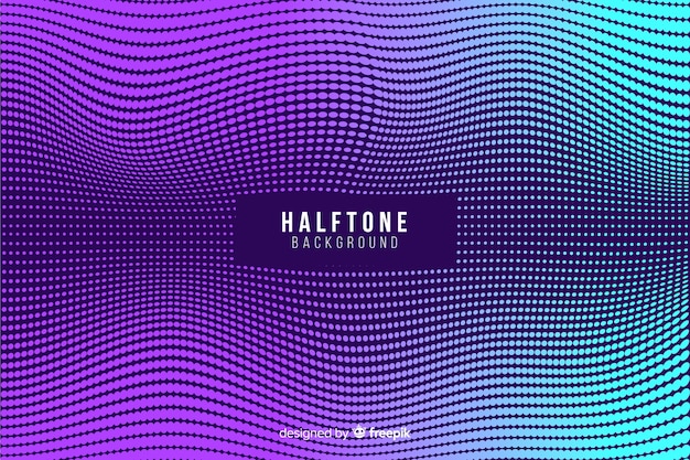 Fondo de medio tono en estilo de gradiente