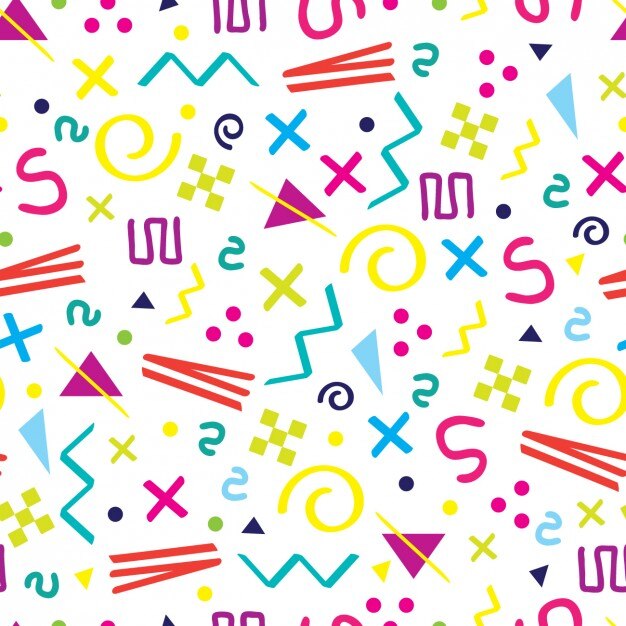 Fondo memphis colorido