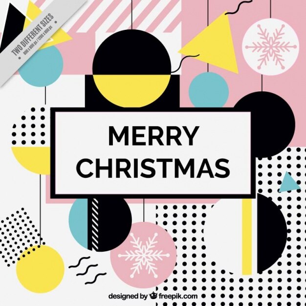 Fondo memphis de feliz navidad 