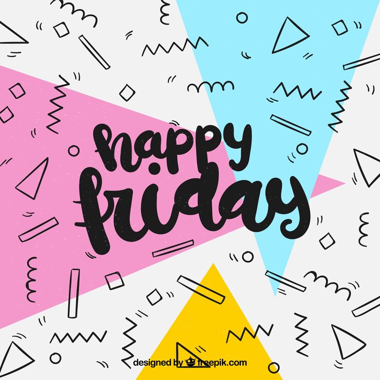 Vector gratuito fondo memphis de feliz viernes 