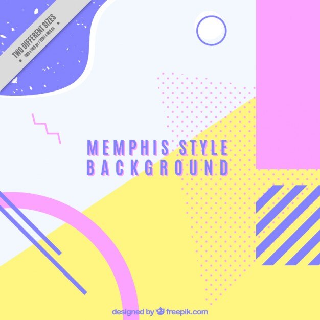 Vector gratuito fondo menphis en colores suaves