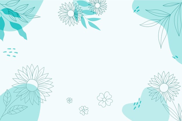 Fondo de menta dibujado a mano