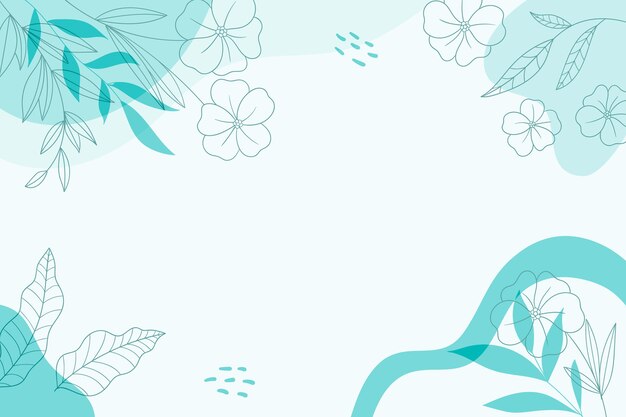Fondo de menta dibujado a mano