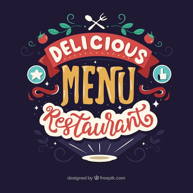 Vector gratuito fondo de menú de restaurante