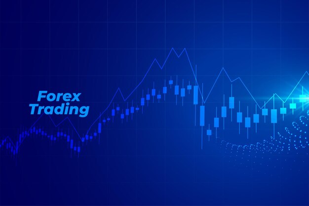 Fondo de mercado de valores de comercio de divisas con diagrama de gráfico