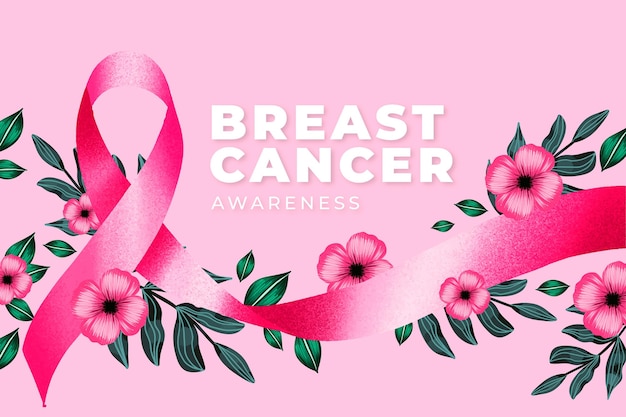 Fondo del mes de concientización sobre el cáncer de mama en acuarela