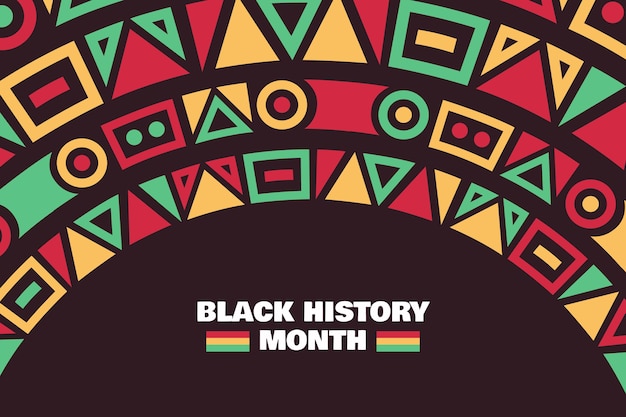 Fondo del mes de la historia negra dibujada a mano