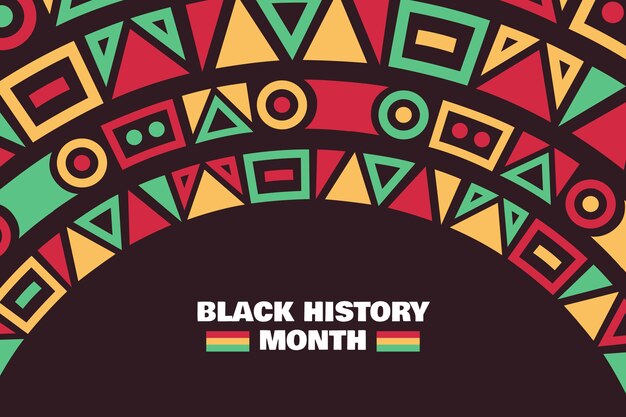 Fondo del mes de la historia negra dibujada a mano