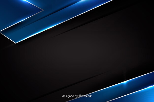 Fondo metálico azul abstracto con la reflexión