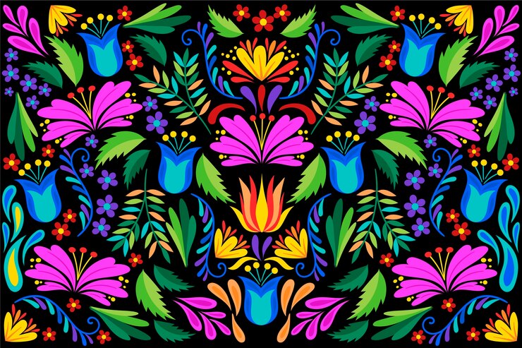 Vector gratuito fondo mexicano colorido diseño plano