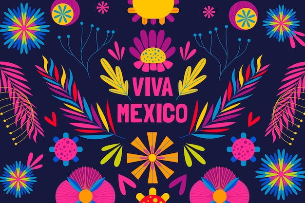 Fondo mexicano plano cinco de mayo