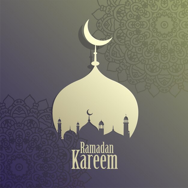 Fondo de la mezquita islámica kadem Ramadán creativo
