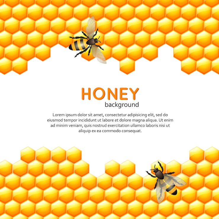 Vector gratuito fondo de miel de abeja