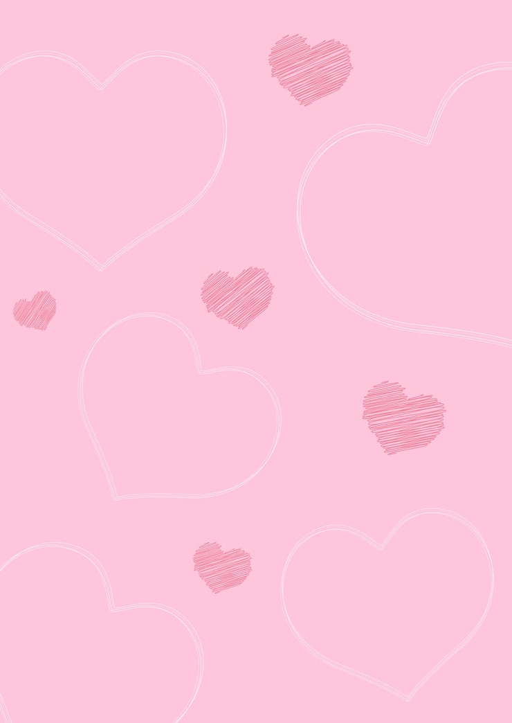 Vector gratuito fondo minimalista para el día de san valentín con diseño de corazones garabateados