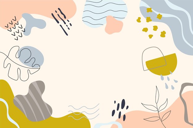 Fondo minimalista dibujado a mano