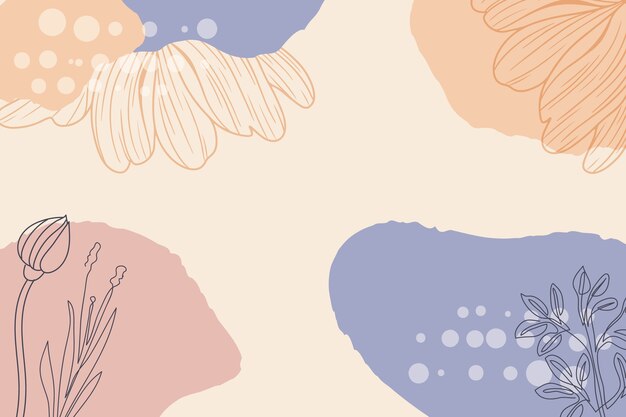 Fondo minimalista dibujado a mano