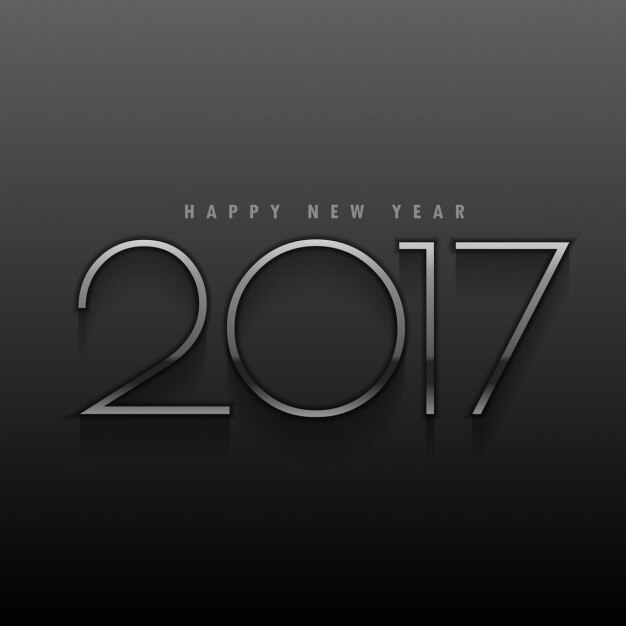 Fondo minimalista de feliz año nuevo 2017