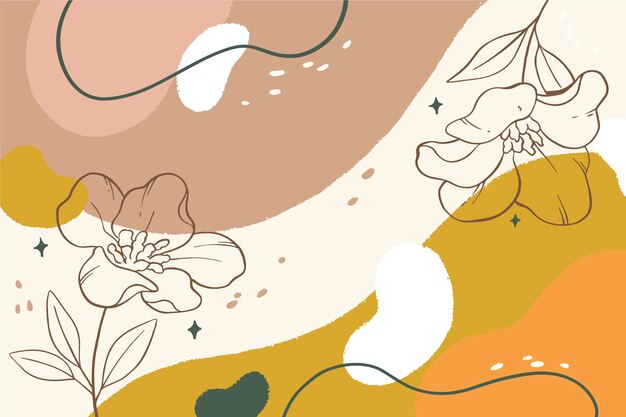 Fondo minimalista con flores.