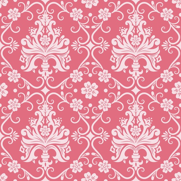 Fondo del modelo inconsútil del damasco del vector. Clásico lujo antiguo ornamento de damasco, real victoriana textura transparente para papeles pintados, textiles, envoltura. Plantilla barroca floral exquisita.