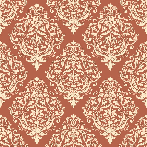 Fondo del modelo inconsútil del damasco del vector. Clásico lujo antiguo ornamento de damasco, real victoriana textura transparente para papeles pintados, textiles, envoltura. Plantilla barroca floral exquisita.