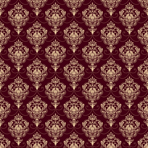 Fondo del modelo inconsútil del damasco del vector. Clásico lujo antiguo ornamento de damasco, real victoriana textura transparente para papeles pintados, textiles, envoltura. Plantilla barroca floral exquisita.