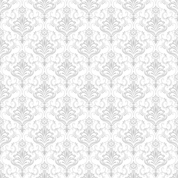 Fondo del modelo inconsútil del damasco del vector. Clásico lujo antiguo ornamento de damasco, real victoriana textura transparente para papeles pintados, textiles, envoltura. Plantilla barroca floral exquisita.