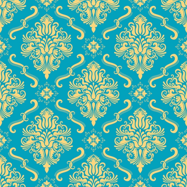 Fondo del modelo inconsútil del damasco del vector. Clásico lujo antiguo ornamento de damasco, real victoriana textura transparente para papeles pintados, textiles, envoltura. Plantilla barroca floral exquisita.