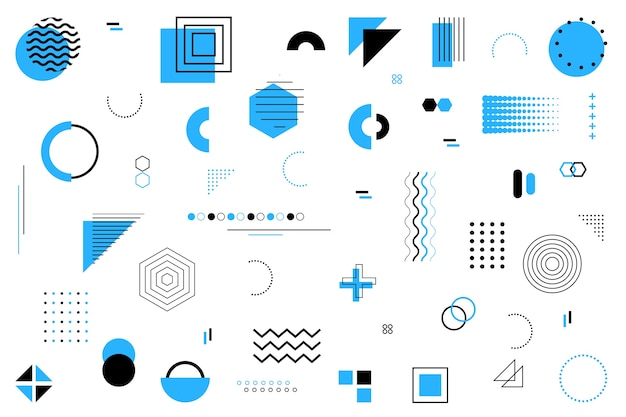 Fondo de modelos geométricos en diseño plano