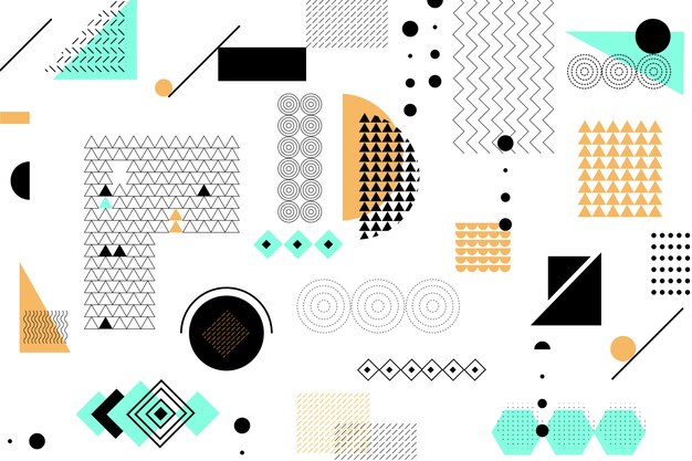 Fondo de modelos geométricos planos
