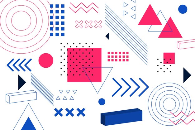 Fondo de modelos geométricos planos