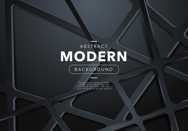Fondo moderno abstracto negro con formas