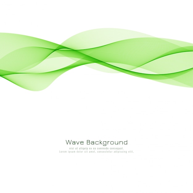 Fondo moderno abstracto de la onda verde