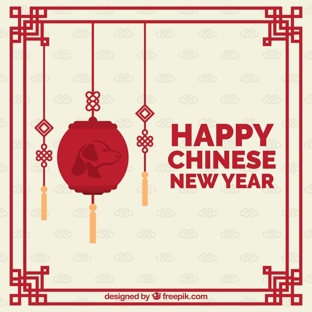 Fondo moderno para año nuevo chino