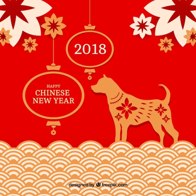 Fondo moderno de año nuevo chino