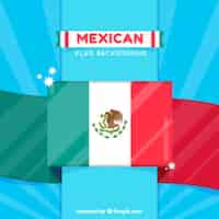 Vector gratuito fondo moderno de bandera de mexico