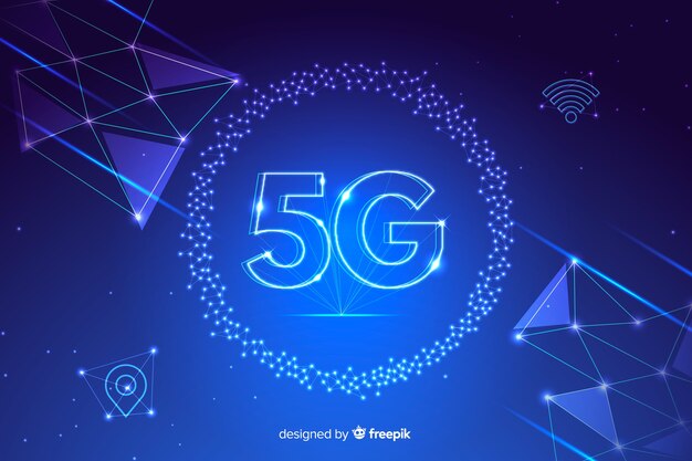 Fondo moderno con concepto 5g