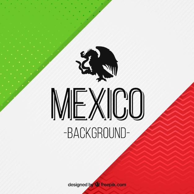 Fondo moderno creativo de bandera de mexico