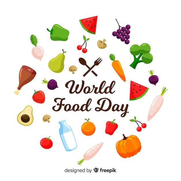 Vector gratuito fondo moderno del día internacional de la comida