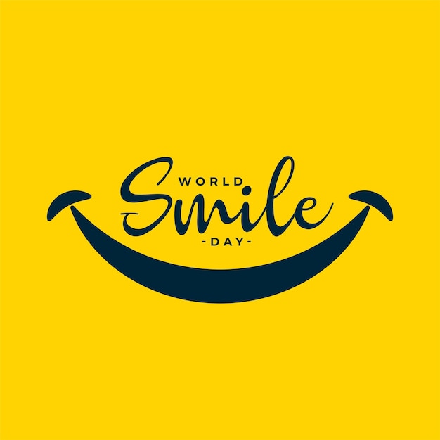 fondo moderno del día mundial de la sonrisa para el vector de emoción alegre