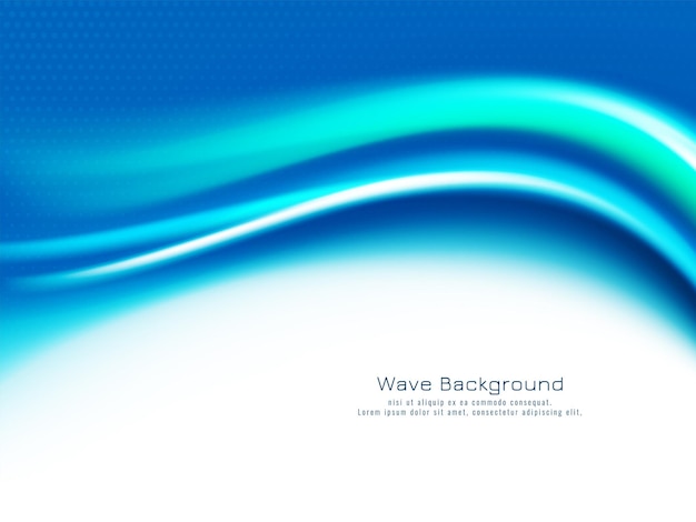 Fondo moderno de diseño de onda azul abstracto